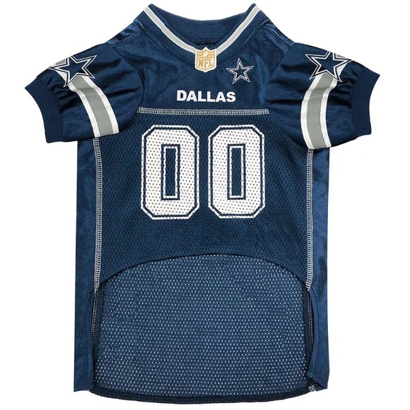 DALLAS COWBOYS #00 Licensed NFL Pets First Dog Pet Mesh Jersey - Picture 2 of 4